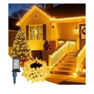 Outdoor,88FT 110LED String Lights with 8 Lighting Mode